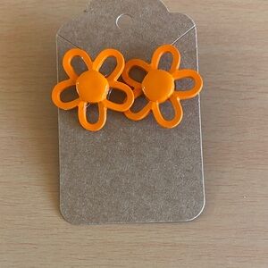 Orange Flower Kids Hair Clips